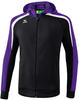 ERIMA Kinder Jacke Liga 2.0 Trainingsjacke mit Kapuze, schwarz/violet/weiß,...
