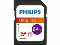 Philips Ultra Pro SDXC Card 64 GB UHS-I U3, Lesegeschwindigkeit bis zu 100...