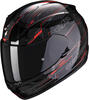 Scorpion Motorradhelm EXO-390 BEAT Black-Neon Red, Schwarz/Rot, XS,...