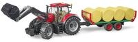 bruder 03198 - Case IH Optum 300CVX mit Frontlader & Ballenanh&auml;nger