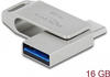 Delock 54073 USB 3.2 Gen 1 USB-C + Typ-A Speicherstick 16 GB - Metallgehäuse,...