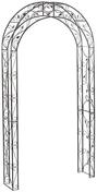 Dehner Rosenbogen Cornwall, ca. 236 x 118 x 31 cm, Metall, grau/schwarz,...