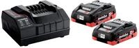 metabo Basis-Set, 2 x 18V LiHD 4.0 Ah Akkus & ASC 72 Schnellladeger&auml;t 