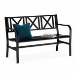 Relaxdays Gartenbank aus Metall, 2-Sitzer, robust, f&uuml;r Terrasse, Balkon,...