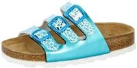 Lico BIOLINE TRENDY M&auml;dchen Niedrige Hausschuhe, T&uuml;rkis/ Wei&szlig;, 30 EU
