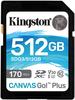 Kingston SDG3/512GB SD Speicherkarte ( 512GB SDXC Canvas Go Plus 170R C10 UHS-I...