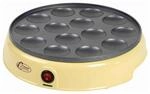 Bestron Poffertjes Maker im Retro Design, Mini Pfannkuchen Automat, mit