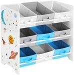 SONGMICS Kinderzimmerregal, Spielzeug-Organizer, B&uuml;cherregal f&uuml;r Kinder, mit 9