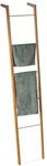 Relaxdays Leiterregal aus Bambus, Handtuchhalter, Dekoleiter mit 5 Sprossen,