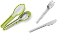 Emsa N10718 Clip & Go Besteckset 3-teilig | Inkl. Etui f&uuml;r unterwegs: Messer, Gabel