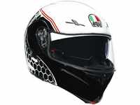 AGV Herren COMPACT ST E2205 Multi PLK Motorrad Helm, Detroit White/Black, XS