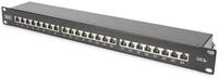 DIGITUS Patchpanel &ndash; Cat-6A &ndash; 19 Zoll 1HE &ndash; 24-Port RJ45 Geschirmt