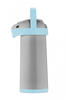 Helios Pump-Isolierkanne Airpot, 1,9 Liter, Kunststoff, grau/hellblau,