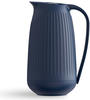 Kähler Isolierkanne 1,0 l Hammershøi Tastenfunktion für Tee und Kaffee, blau