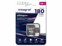 Integral 128 GB Micro-SD-Karte, 4K-Video, Lesegeschwindigkeit 180 MB/s und