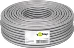 Netzwerkkabel CAT 6A Verlegekabel 50 m, S/FTP, Patchkabel halogenfrei, Grau