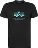 Alpha Industries Herren Basic T-Shirt,Schwarz (Black/Blue 93), Medium