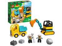 LEGO DUPLO Bagger und Laster Spielzeug mit Baufahrzeug für Kleinkinder ab 2...