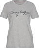 Tommy Hilfiger Damen T-Shirt Kurzarm Heritage Rundhalsausschnitt, Grau (Light...
