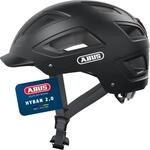 ABUS HYBAN 2.0 Fahrradhelm, Schwarz (Velvet Black), M, M (52-58 cm)