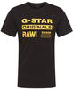 G-STAR RAW Herren Raw. Graphic T-Shirt, Schwarz (dk black D14143-336-6484), M