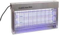 Kerbl 299935 Elektrische Fliegenvernichter EcoKill Inox, IP X 4, 2 x 15 W, 250 ml