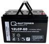 Q-Batteries 12LCP-60 / 12V - 63Ah (C20) Blei Akku Zyklentyp AGM - Deep Cycle...