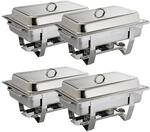 Olympia Milan Chafing Speisew&auml;rmer-Set aus Edelstahl, 1/1 GN / 9 Liter (4...