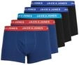 JACK & JONES Herren Jaclee Trunks 5 Pack Boxershorts, Blau (Surf The Web Detail: