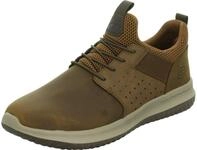 Skechers Herren Delson Axton Trainers, Dark Brown Leather, 46 EU