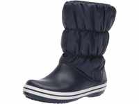 Crocs Damen Winter Puff Boots Schneestiefel, Navy White, 34/35 EU