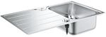 GROHE K500 | 1 Becken | Edelstahlsp&uuml;le mit Abtropffl&auml;che | Ausschnittma&szlig;: 842 *