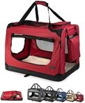 lionto Hundetransportbox faltbar f&uuml;r Reise & Auto, 82x58x58 cm, stabile Transportbox