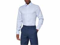Seidensticker Herren Hemd Shaped Fit29 Businesshemd, Blau (Mittelblau 11), 38