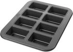 Mini-Kastenform 8-fach - Birkmann - grau, Karbonstahl, Antihaftbeschichtung, 35...