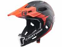 Cratoni Unisex – Erwachsene C-Maniac Fahrradhelm, schwarz-rot, L/XL(58-61)