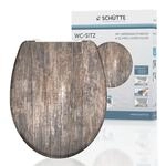 SCH&Uuml;TTE WC-Sitz OLD WOOD mit Absenkautomatik und Schnellverschluss aus Duroplast,