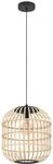 EGLO Pendelleuchte Bordesley, 1 flammige H&auml;ngelampe Vintage, Natur, Boho |...