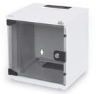 DIGITUS 10-Zoll Set - Netzwerk-Schrank 6HE Grau - Fachboden - Steckdosenleiste -