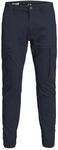 JACK & JONES Hose Cargo Jogger Pants Paul Flake AKM 542 Twill Gummibund, Navy