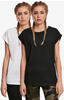 Urban Classics Damen T-Shirt Ladies Extended Shoulder Tee 2-Pack, 2-er Pack...
