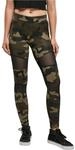 Urban Classics Damen Ladies Tech Mesh Leggings, woodcamo/blk, XS