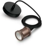 Philips LED E27 Vintage Schnurpendel, 40 W, rose gold