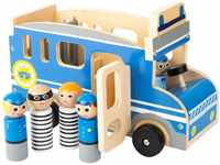 small foot 11459 Großer Polizeibus aus Holz, mit Spielfiguren und viel Platz...