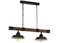 EGLO Pendellampe Oldbury, 2 flammige Vintage Pendelleuchte im Industrial Design,