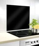 WENKO Glasr&uuml;ckwand Schwarz 60 x 70 cm geh&auml;rtetes Glas Schwarz