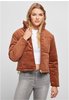 Urban Classics Damen Ladies Corduroy Puffer Jacket Jacken, Toffee, XL