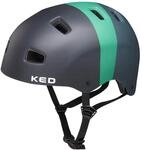 KED Unisex Jugend 5forty Fahrradhelm, Black Green matt, L (57-62 cm)
