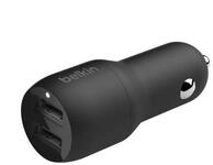 Belkin USB-Kfz-Ladeger&auml;t mit 2 Ports, 24 W, Lightning-Kabel (Boost Charge