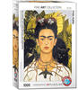 EuroGraphics 6000-0802 Puzzle Frida Kahlo - Selbstportrait mit Dornen-Halskette...
